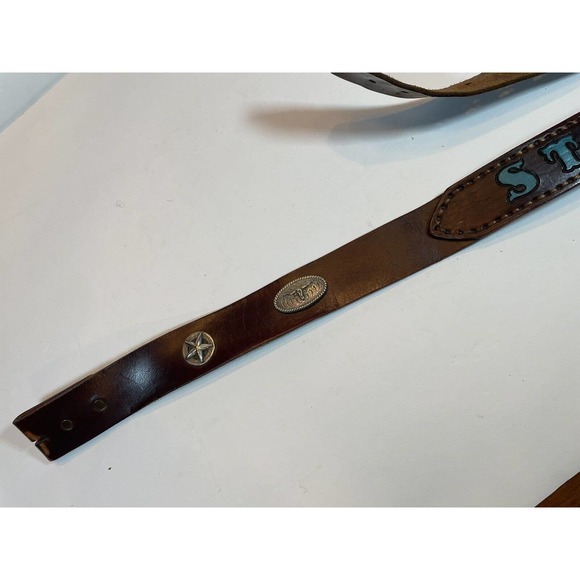 Vintage Custom Stonewall Gay Pride Leather Tooled Belt Custom Name main image 10